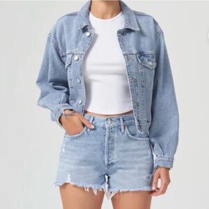 Agolde Parker Shorts in Riptide size 28 Relaxed Jean Cut Off Denim Shorts